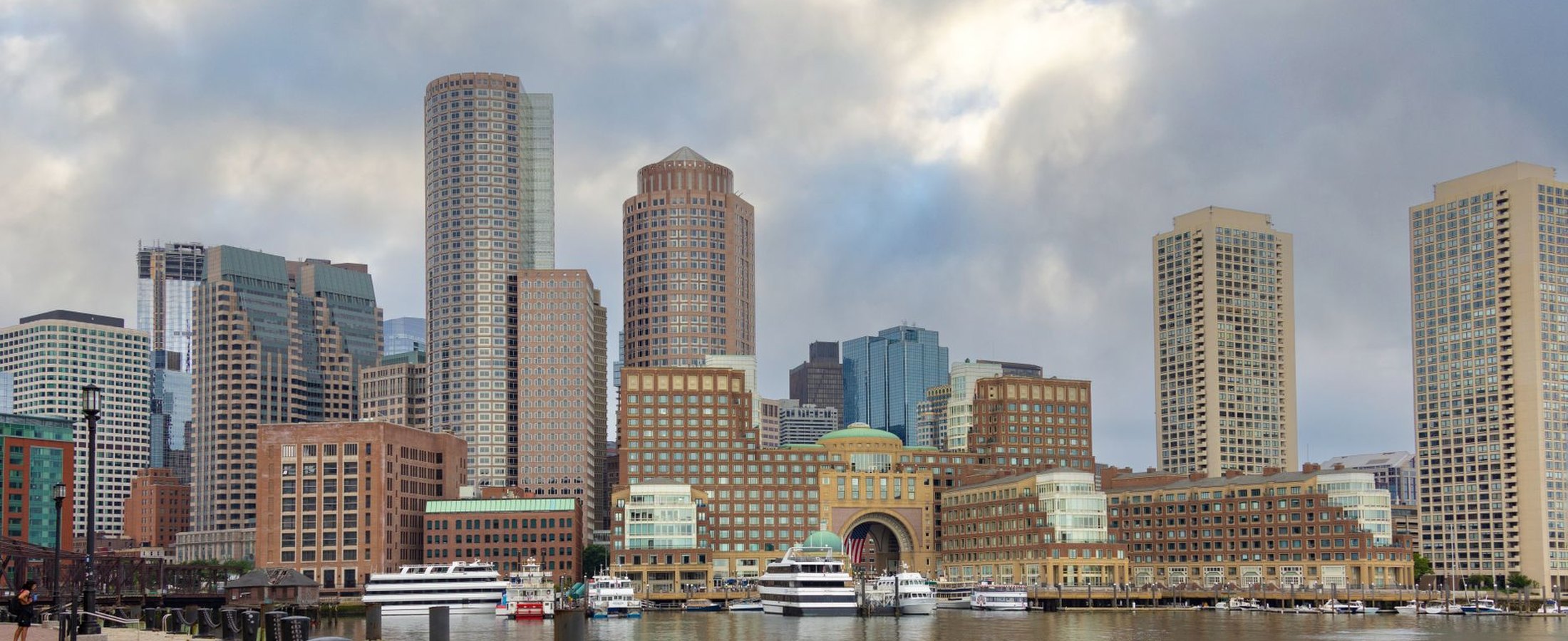 The Boston skyline over the harbor